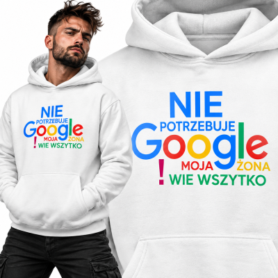 BLUZA ŚMIESZNA  Z KAPTUREM GOOGLE ŻONA